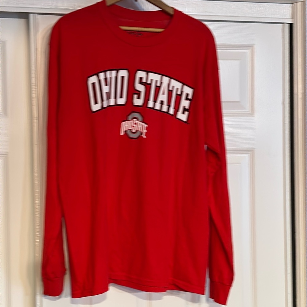 Men’s Large Ohio State University long sleeve‎ Worn 1x Elite Fan 100% cotton